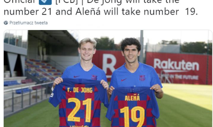 Carles  Alena oddał numer de Jongowi!